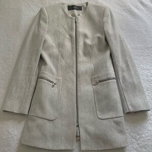 Zara Basic Herringbone Frock Coat